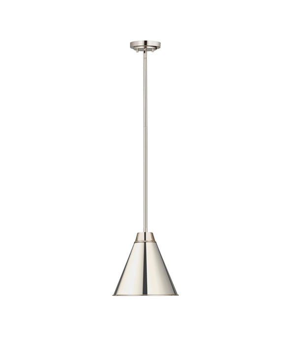 Pendant Z-Lite 6011P12-PN Polished Nickel Eaton 1 Light Pendant Z-Lite