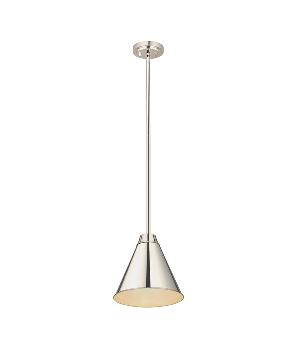 Pendant Z-Lite 6011P12-PN Polished Nickel Eaton 1 Light Pendant Z-Lite