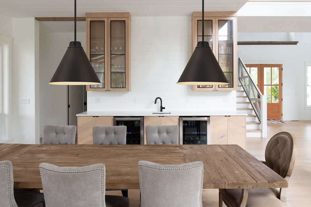 Pendant Z-Lite 6011P18-MB Matte Black Eaton 1 Light Pendant Z-Lite