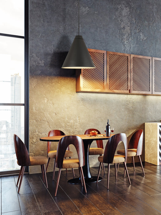 Pendant Z-Lite 6011P24-MB Matte Black Eaton 1 Light Pendant Z-Lite