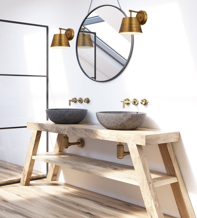 Wall Sconce Z-Lite 6013-1S-RB Rubbed Brass Maddox 1 Light Wall Sconce Z-Lite