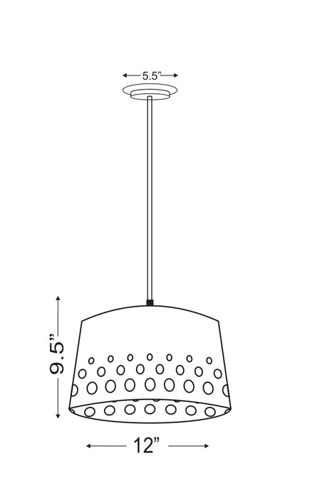 Pendant Z-Lite 6014-12PN Polished Nickel Katie 1 Light Pendant Z-Lite