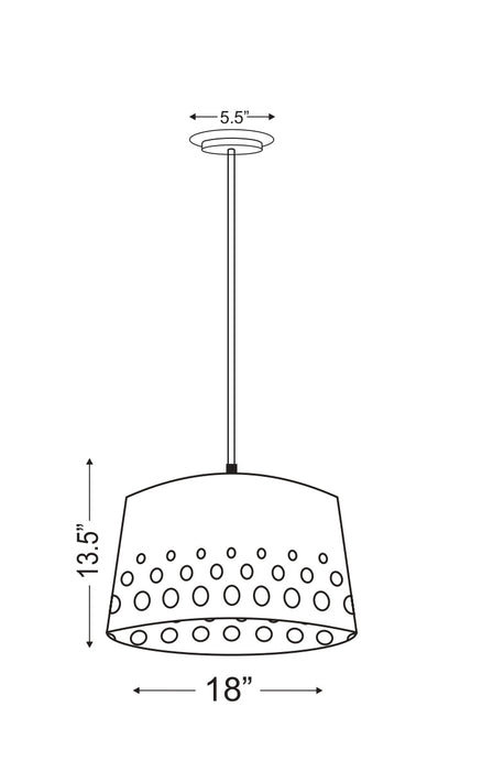 Chandelier Z-Lite 6014-18PN Polished Nickel Katie 1 Light Chandelier Z-Lite