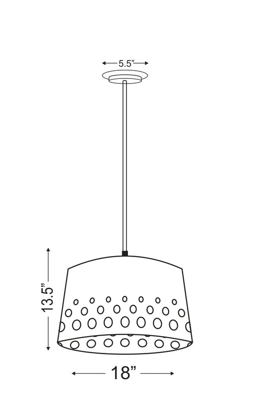 Chandelier Z-Lite 6014-18PN Polished Nickel Katie 1 Light Chandelier Z-Lite