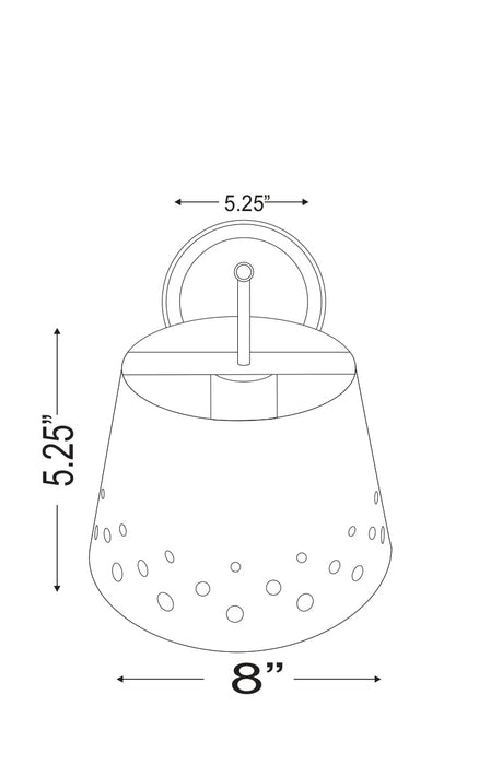 Wall Sconce Z-Lite 6014-1S-MB Matte Black Katie 1 Light Wall Sconce Z-Lite