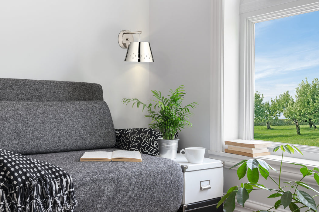 Wall Sconce Z-Lite 6014-1S-PN Polished Nickel Katie 1 Light Wall Sconce Z-Lite