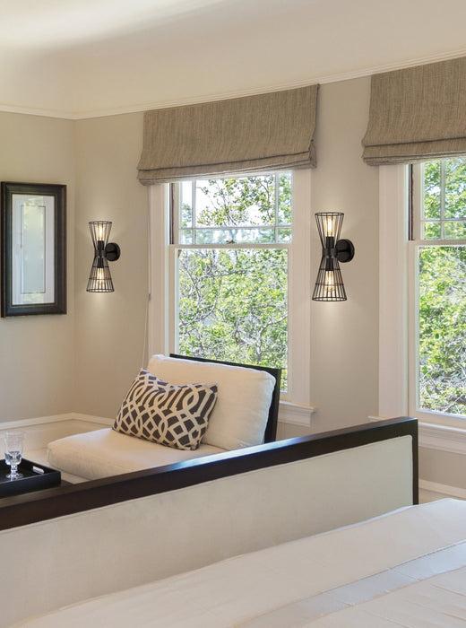 Wall Sconce Z-Lite 6015-2S-MB Matte Black Alito 2 Light Wall Sconce Z-Lite