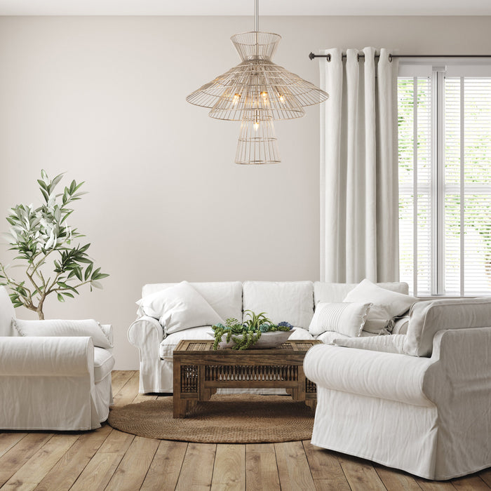 Chandelier Z-Lite 6015-6PN Polished Nickel Alito 6 Light Chandelier Z-Lite