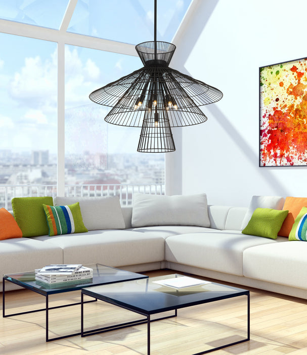 Chandelier Z-Lite 6015-8MB Matte Black Alito 8 Light Chandelier Z-Lite
