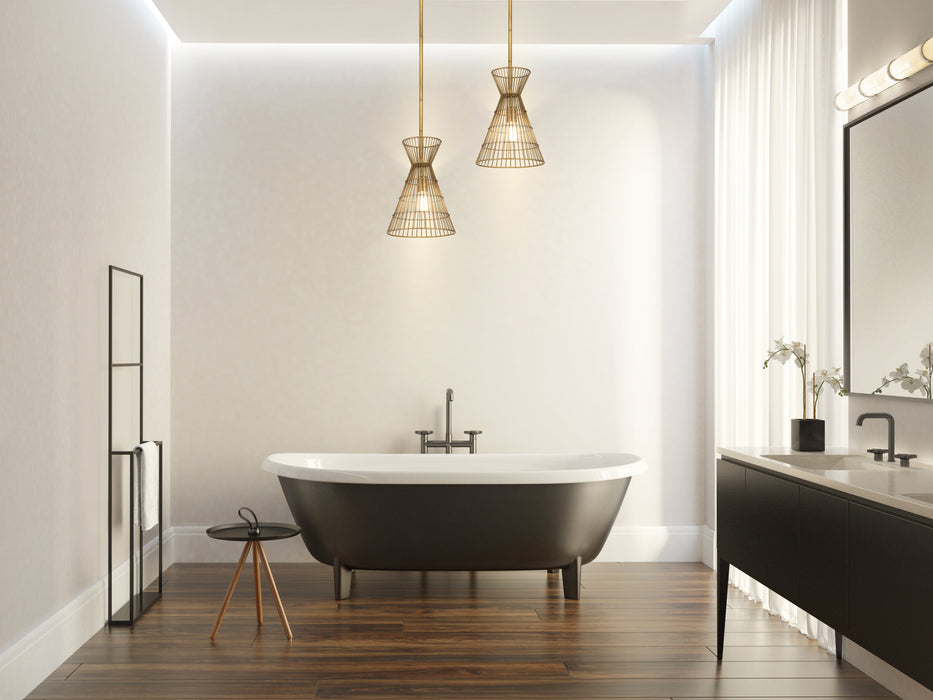 Pendant Z-Lite 6015MP-RB Rubbed Brass Alito 1 Light Pendant Z-Lite