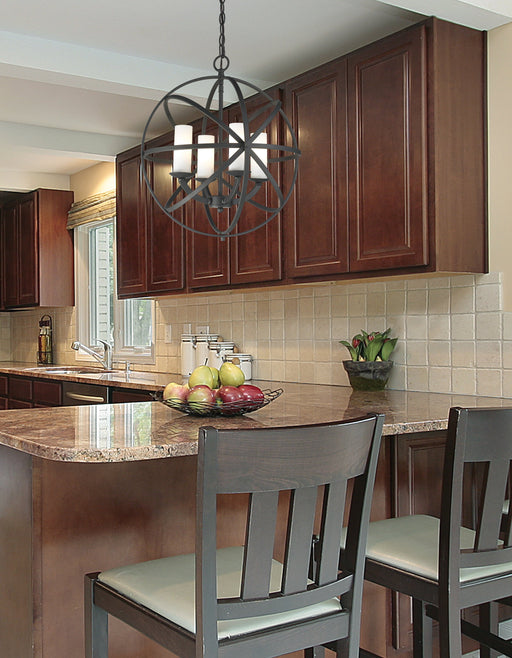 Chandelier Z-Lite 6017-4S-BRZ Bronze Aranya 4 Light Chandelier Z-Lite