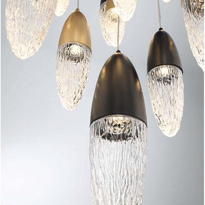 Eurofase 43859-041 Ecrou 30" Gold-Black Mix LED Chandelier