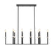 Linear Chandelier Z-Lite 6100-10L-MB Matte Black+mordern Gold Gaultier 10 Light Linear Chandelier Z-Lite