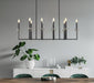 Linear Chandelier Z-Lite 6100-10L-MB Matte Black+mordern Gold Gaultier 10 Light Linear Chandelier Z-Lite
