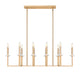 Linear Chandelier Z-Lite 6100-10L-MGLD Mordern Gold Gaultier 10 Light Linear Chandelier Z-Lite