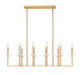 Linear Chandelier Z-Lite 6100-10L-MGLD Mordern Gold Gaultier 10 Light Linear Chandelier Z-Lite