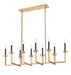 Linear Chandelier Z-Lite 6100-10L-MGLD Mordern Gold Gaultier 10 Light Linear Chandelier Z-Lite