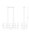 Linear Chandelier Z-Lite 6100-10L-MGLD Mordern Gold Gaultier 10 Light Linear Chandelier Z-Lite