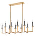 Linear Chandelier Z-Lite 6100-10L-MGLD Mordern Gold Gaultier 10 Light Linear Chandelier Z-Lite