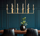 Linear Chandelier Z-Lite 6100-10L-MGLD Mordern Gold Gaultier 10 Light Linear Chandelier Z-Lite