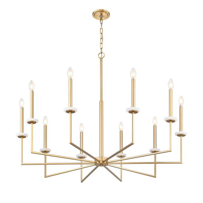 Chandelier Z-Lite 6100-10MGLD Mordern Gold Gaultier 10 Light Chandelier Z-Lite