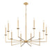 Chandelier Z-Lite 6100-10MGLD Mordern Gold Gaultier 10 Light Chandelier Z-Lite