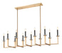 Linear Chandelier Z-Lite 6100-12L-MGLD Mordern Gold Gaultier 12 Light Linear Chandelier Z-Lite