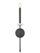 Wall Sconce Z-Lite 6100-1S-MB Matte Black+mordern Gold Gaultier 1 Light Wall Sconce Z-Lite