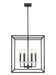 Chandelier Z-Lite 6100-21MB Matte Black+mordern Gold Gaultier 6 Light Chandelier Z-Lite