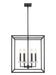 Chandelier Z-Lite 6100-21MB Matte Black+mordern Gold Gaultier 6 Light Chandelier Z-Lite