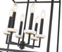 Chandelier Z-Lite 6100-21MB Matte Black+mordern Gold Gaultier 6 Light Chandelier Z-Lite
