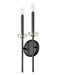 Wall Sconce Z-Lite 6100-2S-MB Matte Black+mordern Gold Gaultier 2 Light Wall Sconce Z-Lite