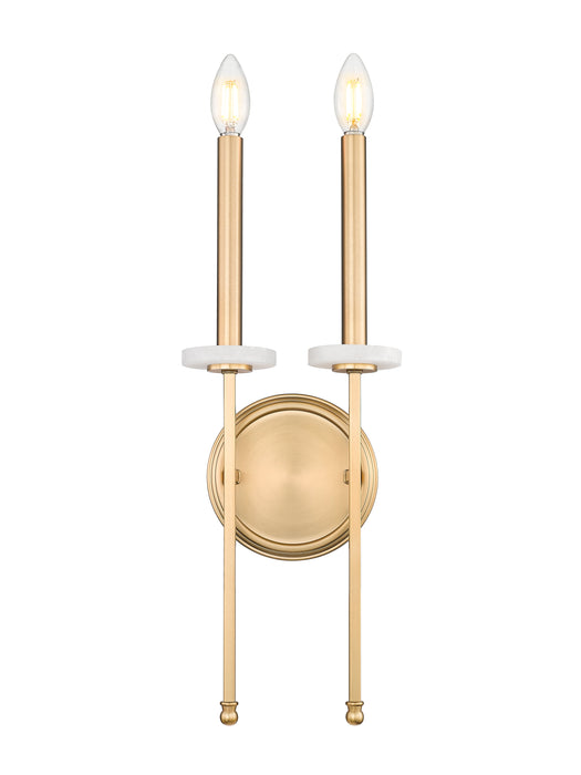 Wall Sconce Z-Lite 6100-2S-MGLD Mordern Gold Gaultier 2 Light Wall Sconce Z-Lite