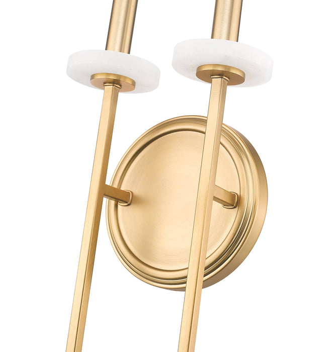 Wall Sconce Z-Lite 6100-2S-MGLD Mordern Gold Gaultier 2 Light Wall Sconce Z-Lite