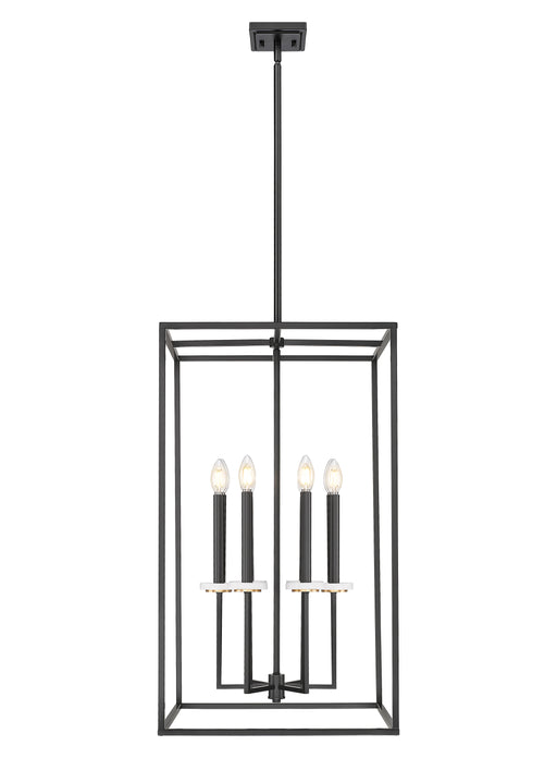 Chandelier Z-Lite 6100-32MB Matte Black+mordern Gold Gaultier 6 Light Chandelier Z-Lite