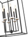 Chandelier Z-Lite 6100-32MB Matte Black+mordern Gold Gaultier 6 Light Chandelier Z-Lite