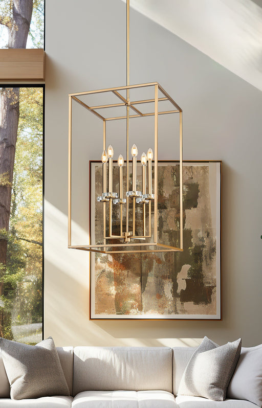 Chandelier Z-Lite 6100-32MGLD Mordern Gold Gaultier 6 Light Chandelier Z-Lite