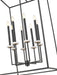 Chandelier Z-Lite 6100-44MB Matte Black+mordern Gold Gaultier 8 Light Chandelier Z-Lite