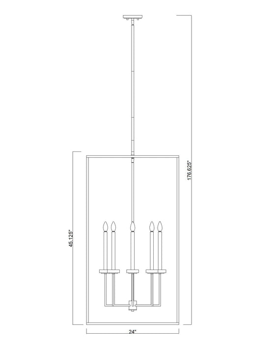 Chandelier Z-Lite 6100-44MB Matte Black+mordern Gold Gaultier 8 Light Chandelier Z-Lite