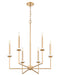 Chandelier Z-Lite 6100-6MGLD Mordern Gold Gaultier 6 Light Chandelier Z-Lite