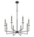 Chandelier Z-Lite 6100-8MB Matte Black+mordern Gold Gaultier 8 Light Chandelier Z-Lite