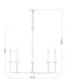 Chandelier Z-Lite 6100-8MB Matte Black+mordern Gold Gaultier 8 Light Chandelier Z-Lite