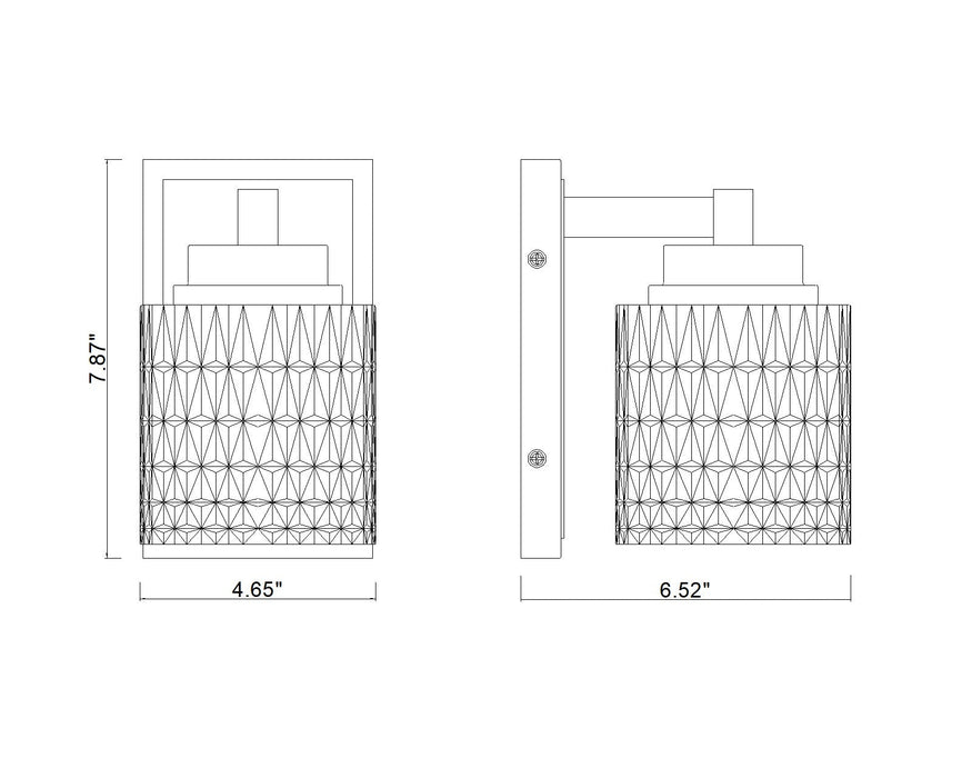 Wall Sconce Z-Lite 6101-1S-BN Brushed Nickel Jacqueline 1 Light Wall Sconce Z-Lite