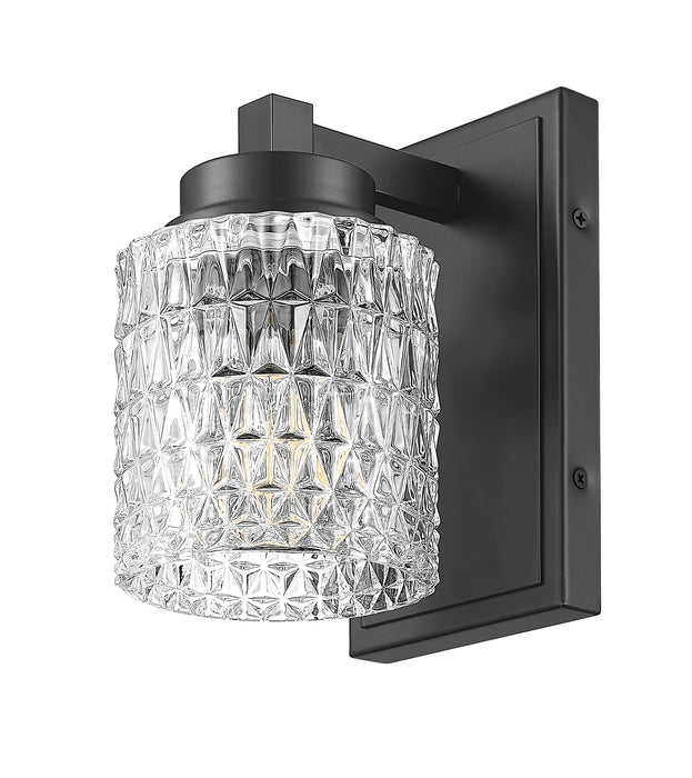 Wall Sconce Z-Lite 6101-1S-MB Matte Black Jacqueline 1 Light Wall Sconce Z-Lite