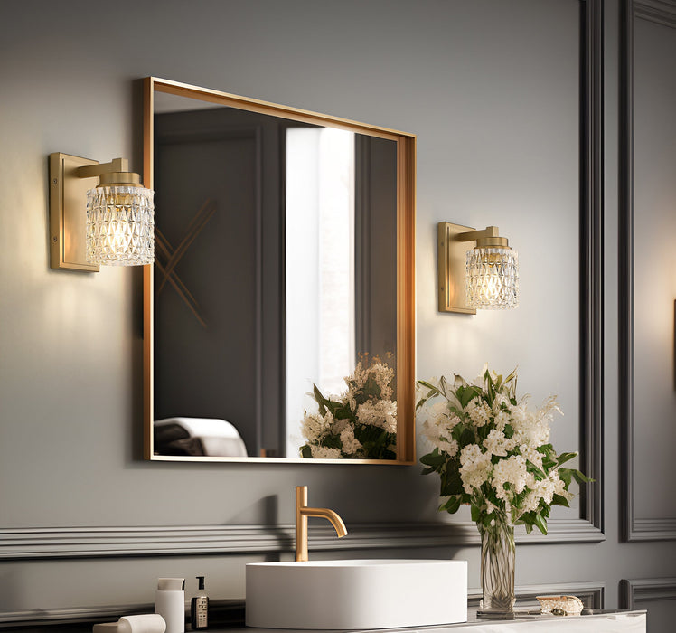 Wall Sconce Z-Lite 6101-1S-MGLD Modern Gold Jacqueline 1 Light Wall Sconce Z-Lite