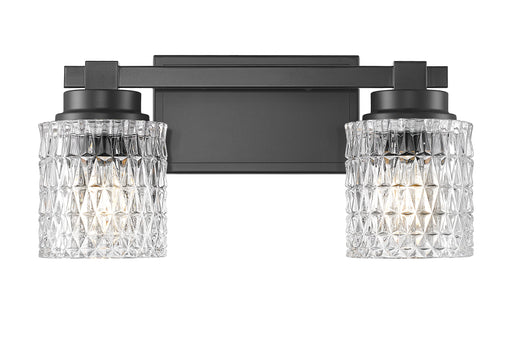 Vanity Z-Lite 6101-2V-MB Matte Black Jacqueline 2 Light Vanity Z-Lite