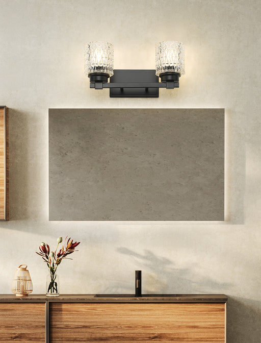 Vanity Z-Lite 6101-2V-MB Matte Black Jacqueline 2 Light Vanity Z-Lite