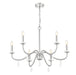 Chandelier Z-Lite 6103-32BN Brushed Nickel Toussant 6 Light Chandelier Z-Lite