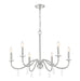 Chandelier Z-Lite 6103-32BN Brushed Nickel Toussant 6 Light Chandelier Z-Lite