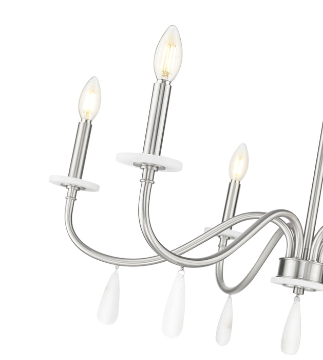 Chandelier Z-Lite 6103-32BN Brushed Nickel Toussant 6 Light Chandelier Z-Lite